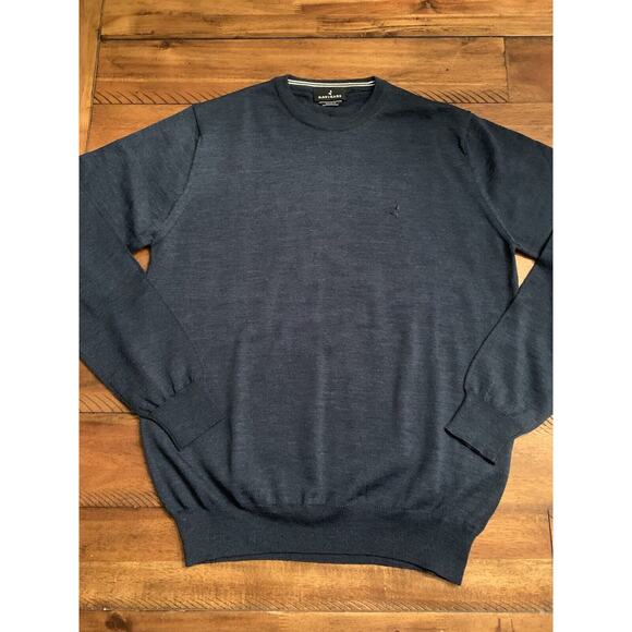 Navigare Mens Large Acrylic + Wool Blend Mens Sweater LARGE Blue/Gray Color Read - Picture 2 of 8